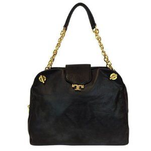 Tory Burch Megan Black Leather Shoulder Bag